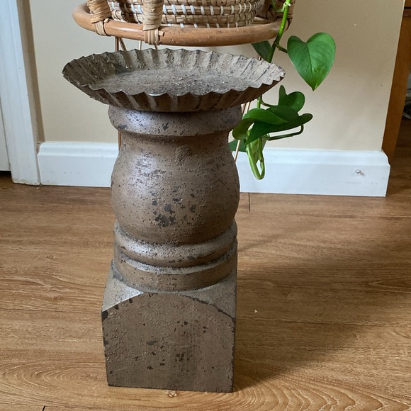 Handmade vintage pillar candle holder - Picture 4 of 8